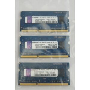Kingston 6GB Lot 3x 2GB Laptop RAM DDR3 PC3-10600S 1333MHz SO-DIMM Excellent